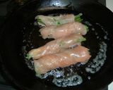 鶏ササミいんげん巻き♪チーズソース煮作り方3写真