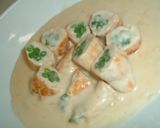 鶏ササミいんげん巻き♪チーズソース煮作り方7写真