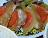 鶏ﾓﾓでｺﾞﾏ酢醤油の照り焼き作り方5写真