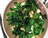 長芋とほうれん草のペペロンチーノ。作り方5写真