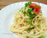 柚子胡椒で*大人の明太子クリームパスタ*作り方4写真