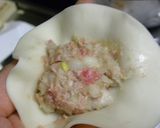 手のひらピザ生地と焼売の種de小籠包？作り方3写真