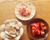 トマトと豚肉のスープ★作り方1写真