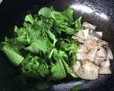 菜の花と豚肉のマヨ玉チャンプル作り方4写真