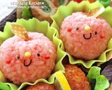 キャラ弁＊簡単♪ツインズりんごちゃん弁当作り方5写真