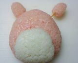 ジブリ❃春のキャラ弁♡桜色トトロ作り方3写真