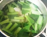 離乳食 小松菜と卵のだし汁煮作り方1写真