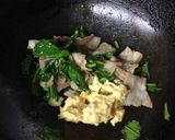菜の花と豚肉のマヨ玉チャンプル作り方5写真