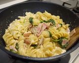 サーモンとほうれん草のクリームペンネ作り方5写真