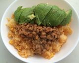 鍋キューブでアボカド納豆キムチチャーハン作り方5写真