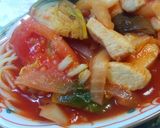 【図工料理】トマトジュースDEスープスパ作り方24写真