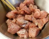豚もも肉のカレーソース炒め。作り方1写真