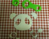 くま型で簡単キャラ弁おかず パンダ作り方3写真