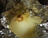 丸ごと新玉ねぎスープ♡アーリオオリオ添え作り方4写真
