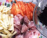 簡単！時短調理！鶏もも肉とひじきの照り煮作り方1写真