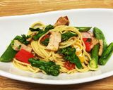 茅乃舎野菜だしと菜の花で*春野菜のパスタ作り方9写真