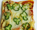 朝食 ランチに ピーマンのピザトースト作り方3写真
