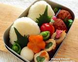 キャラ弁＊簡単♪おにぎりくん弁当作り方4写真