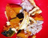 かぼちゃ＆おからの煮物でダイエットサラダ作り方1写真