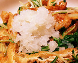 簡単☆水菜と油揚げの焼きサラダ作り方4写真