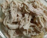 豆苗と蒸し鶏の梅和え作り方4写真