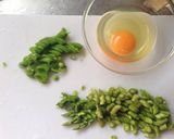 ココナッツオイルで春野菜入り炒り玉子作り方2写真