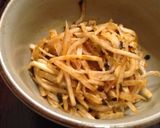 根セロリのラー油あえ(高菜味)作り方3写真