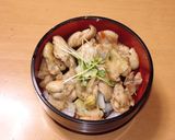鶏肉＆ぶつ切りネギの「キリコ丼」作り方4写真
