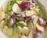 鴨と筍とフキの煮物作り方1写真
