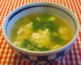 セロリの葉入りくずし豆腐のスープ作り方2写真