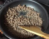 菜の花とミンチの甘辛炒め作り方2写真