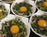 【スチコン】ほうれん草の巣ごもり卵作り方4写真