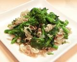 菜の花と豚ミミガーの炒め物作り方3写真