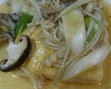 ヘルシー♪豆腐ステーキのきのこあんかけ作り方7写真