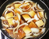 厚揚げと玉ねぎの卵とじ！丼でもOK!作り方2写真