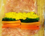 鶏胸肉の彩りロール〜大葉味噌ソース〜作り方13写真