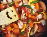 パプリカとウィンナーの甘酢いため❥節約作り方5写真