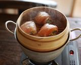 お花見◎鶏ささみのそら豆ロール蒸し作り方5写真