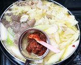 昔ならでわ栄養満点ジューシー牛味噌もつ鍋作り方12写真