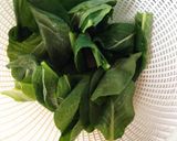 離乳食初期▷小松菜のペースト!作り方1写真