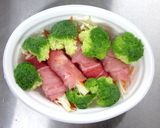 レンジで簡単！野菜の豚肉巻き蒸し作り方4写真