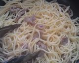 豚肉の梅肉和風パスタ作り方2写真