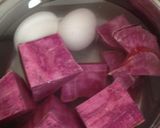 紫芋で！ポテトサラダ作り方1写真