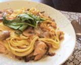 簡単早いスモークサーモンのクリームパスタ作り方13写真