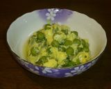 ふわふわ卵 ♡ えんどう豆の卵とじ作り方5写真