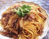 茹で玉葱と舞茸の簡単パスタ作り方6写真