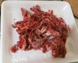牛こまぎれ肉の簡単オイスターソース作り方2写真