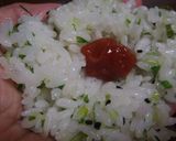 水菜入り…「菜飯おむすび」作り方2写真