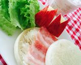クリームチーズ&ベーコンのレタスサンド作り方1写真