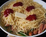 ★旬のグリンピースdeナポリタン♪作り方3写真
